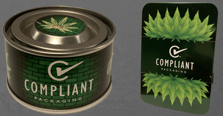 Picture of Lever Lid and Cigarette Tin for cannabis packaging