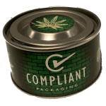 Lever lid cannabis packaging